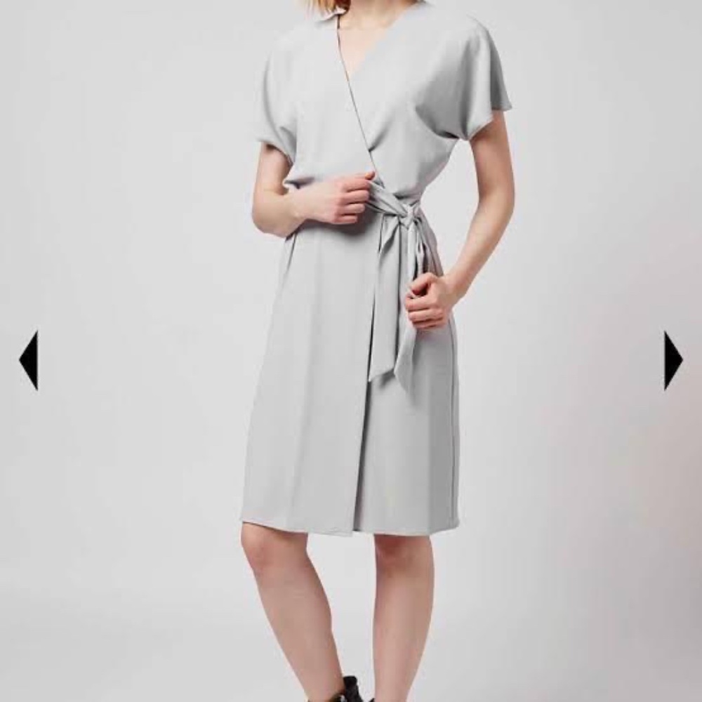 TOPSHOP Flutter Sleeve Wrap Dress